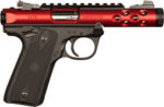 Ruger Mark IV 22/45 Lite 22 LR, 4.4" Threaded Barrel, Red Slide, Black Frame, 10rd 3 Ruger Mark IV 22/45 Lite 22 LR