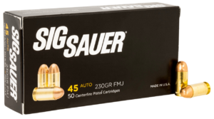 Sig Sauer 45 ACP, 230gr, Elite Ball Full Metal Jacket, 50rd Box Sig Sauer 3 Sig Sauer 45 ACP
