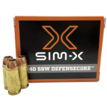SIM-X Defensecore .40 S&W, 58gr, JHP, 20rd Box SIM-X 2 SIM-X Defensecore .40 S&W