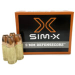 SIM-X Defensecore 9mm, 45gr, JHP, 20rd Box SIM-X 3 SIM-X Defensecore 9mm