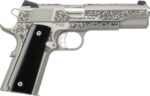 Springfield Garrison Lipsey's Exclusive 45 ACP, 5" Barrel, Engraved Stainless Steel, Ebony Wood Grip, 7rd 3 Springfield Garrison Lipsey's Exclusive 45 ACP