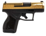 Taurus GX4 3.0 9mm, 3.38" Barrel, Gold PVD Slide, Black Frame, 13rd 3 Taurus GX4 3.0 9mm