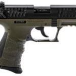 Walther P22 Q 22 LR, 3.42" Threaded Barrel, Olive Drab Green Frame, Black Slide, 10rd Walther 1 Walther P22 Q 22 LR