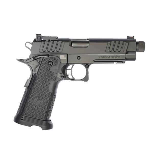 Staccato P 9mm Luger 4.4in Billet Steel Diamond Like Carbon Threaded Pistol - 20+1 Rounds for sale Staccato P 9mm Luger 4.4in Billet Steel Diamond Like Carbon Threaded Pistol - 20+1 Rounds