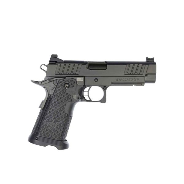 Staccato P Optic Ready 9mm Luger 4.4in Billet Aluminum Diamond Like Carbon Pistol - 20+1 Rounds for sale Staccato P Optic Ready 9mm Luger 4.4in Billet Aluminum Diamond Like Carbon Pistol - 20+1 Rounds