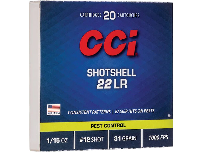 CCI Shotshell 22LR Ammo 31 Grain Lead Shot 1 CCI Shotshell 22LR Ammo 31 Grain Lead Shot for sale