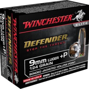 Authentic Winchester Defender 9mm Luger +P Ammo 124 Grain Winchester PDX1 Bonded Jacketed Hollow Point 200 rounds - 3 Gun Competition | Firearms Alabama