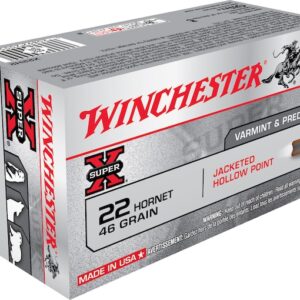 Winchester Super X 22 Hornet Ammo 46 Grain Jacketed Hollow Point 200 rounds for sale