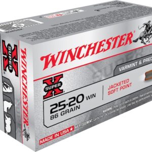 Winchester Super X 25-20 WCF Ammo 86 Grain Jacketed Soft Point Box of 50 for sale