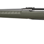 Savage Arms 32130 Axis 2 Compact 7mm-08 Rem 4+1 20″ Matte Black Heavy Sporter Barrel, Matte Black Drilled & Tapped Carbon Steel Receiver, Fixed OD Green Synthetic Stock, Left Hand