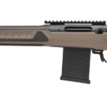 Savage Arms 32694 110 Core Tactical Full Size 7mm PRC 5+1 24″ Medium Heavy Fluted Barrel, Arca Rail Forend, Coyote Tan AccuStock w/AccuFit V2 Synthetic Stock, Left Hand