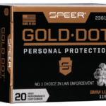 Speer Gold Dot Personal Protection Ammo 9mm 20-Rounds 115 Grain Hollow Point