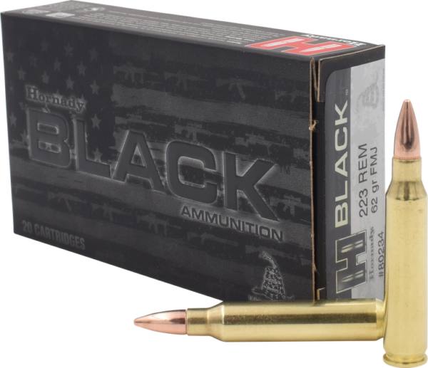 Hornady Black Ammo Brass .223 Rem 62-Grain 20-Rounds FMJ