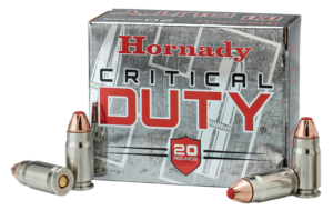 Hornady Critical Duty Nickel Plated Brass 9mm +P 135-Grain 25-Rounds FL