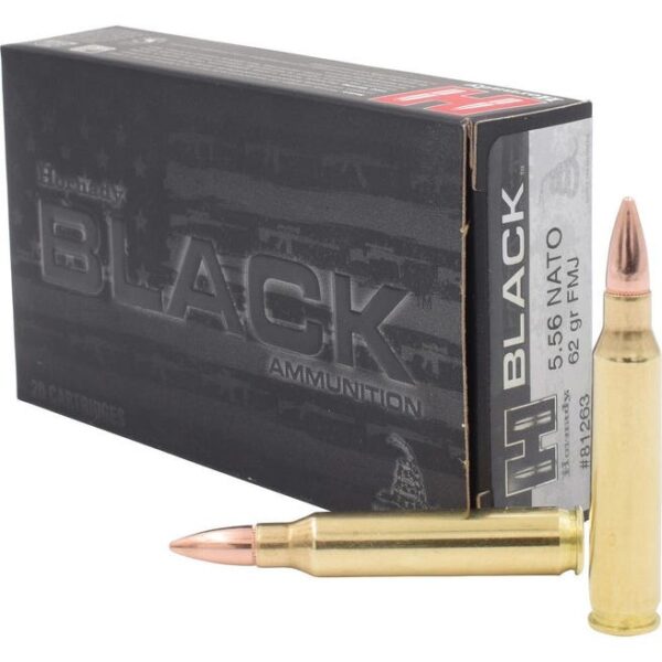 Hornady Black Brass 5.56 NATO 62-Grain 20-Rounds FMJ