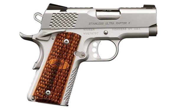 Kimber Ultra Raptor II Stainless 9mm 3" Barrel 8-Rounds Zebrawood Grips