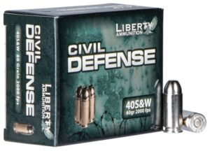 Liberty Ammunition Civil Defense Brass .40 SW 60-Grain 20-Rounds HP