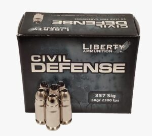 Liberty Ammunition Civil Defense .357 Sig 50-Grain 20-Rounds Lead-Free Fragmenting Hollow Point