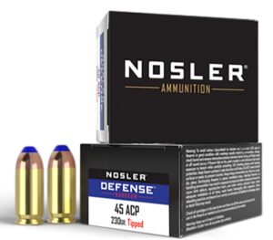 Nosler Defense Brass .45 ACP 230-Grain 20-Rounds BT