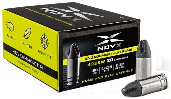 NovX Engagement Extreme 40 S&W 88 Grain 20-Rounds Fluted