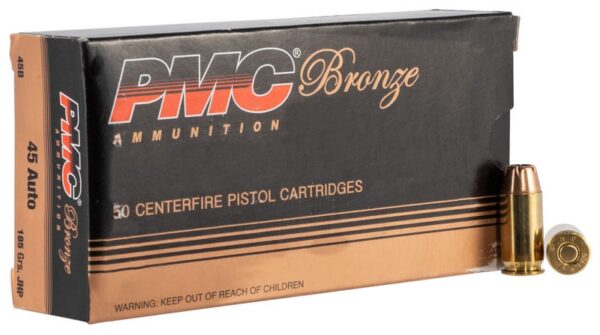 PMC Ammunition Bronze Brass .45 ACP 185-Grain 50-Rounds JHP