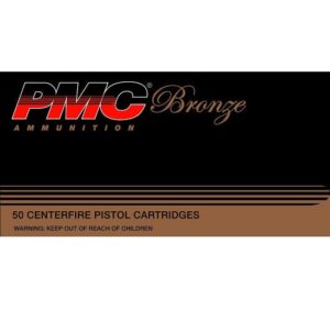 PMC Ammunition Bronze Handgun Ammo Brass 9mm 50-Rounds 115 Grain JHP