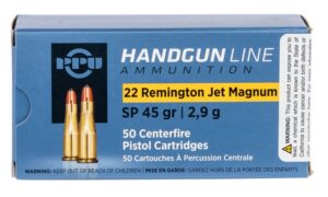 PPU Centerfire .22 Rem Jet Mag 45 Grain 50-Rounds SP