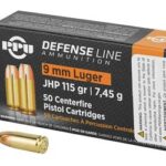 PPU Defense 9mm 115gr 50-Rounds JHP