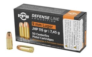 PPU Defense 9mm 115gr 50-Rounds JHP