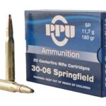 PPU Standard Rifle Brass 30-06 Springfield 180-Grain 20-Rounds Soft Point