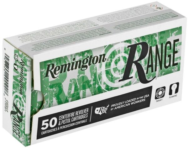 Remington Range Handgun Ammo Brass 9mm 115-Grain 50-Rounds FNEB