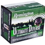 Remington Ultimate Defense Nickel Plated Brass 9mm 124-Grain 20-Rounds BJHP