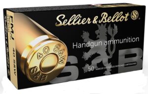 Sellier and Bellot Handgun Ammunition Brass .40 SW 180-Grain 50-Rounds FMJ