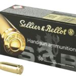 Sellier and Bellot Handgun Ammo Brass 9mm 115-Grain 50-Rounds FMJ