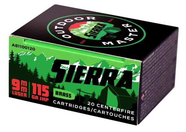 Sierra Outdoor Master Brass 9mm 115-Grain HP 20-Rounds