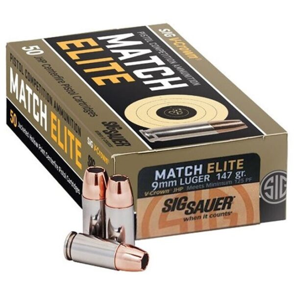 Sig Sauer Elite Match 9mm 147 Grain 50-Rounds