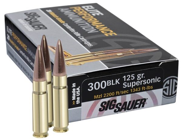 Sig Sauer Elite Match Grade Brass .300 AAC Blackout 125-Grain 20-Rounds OTM