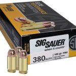 Sig Sauer Elite Performance Brass .380 Ammo 100-Grain 50-Rounds FMJ