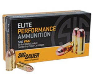 Sig Sauer Elite Performance 9mm 115-Grain 50-Rounds Full Metal Jacket