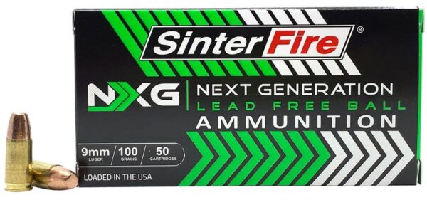 SinterFire Next Generation (NXG) Brass 9mm 100-Grain 50-Rounds Lead Free Ball