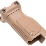 Strike Industries Angled Vertical Grip Long Flat Dark Earth W/ Cable Management Storage For M-LOK Rail