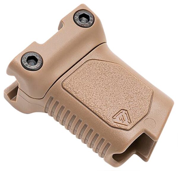 Strike Industries Angled Vertical Grip Short Flat Dark Earth W/ Cable Management Storage For M-LOK Rail