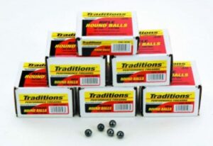 Traditions Muzzleloader Revolver Round Ball Bulk Pack .44 cal .454 140-Grain 100-Count