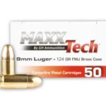 TulAmmo MaxxTech Steel 9mm 124-Grain 50-Rounds FMJ