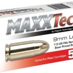 TulAmmo MaxxTech Brass 9mm 115-Grain 50-Rounds FMJ