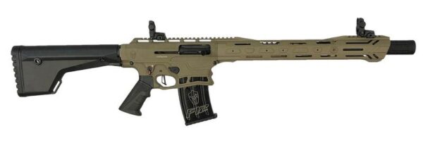 Typhoon Defense F12 Sport Semi-Automatic Shotgun Flat Dark Earth 12 GA 18.5" Barrel 3"-Chamber 5-Rounds