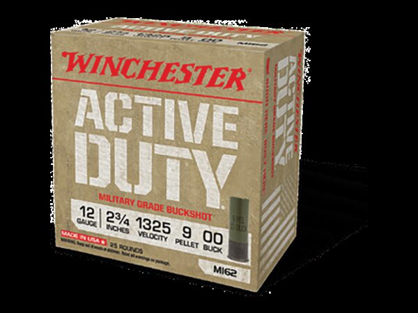 Winchester Ammo Active Duty Buckshot 12 Guage 2.75" Chamber 00BUCK 4oz 25 Rounds