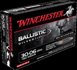 Winchester Ballistic Silvertip Brass .30-06 180Gr 20-Rounds Rapid Controlled Expansion Polymer Tip