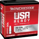 Winchester Centerfire Rifle Bullets 224 62 Grain Open Tip 100 Rounds