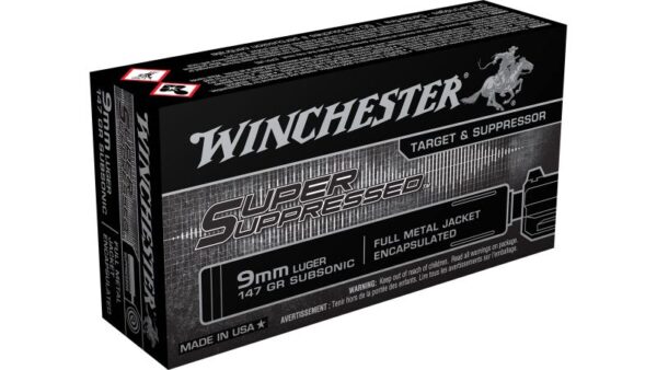 Winchester Super Suppressed 9mm 147 Grain 50-Rounds FMJ